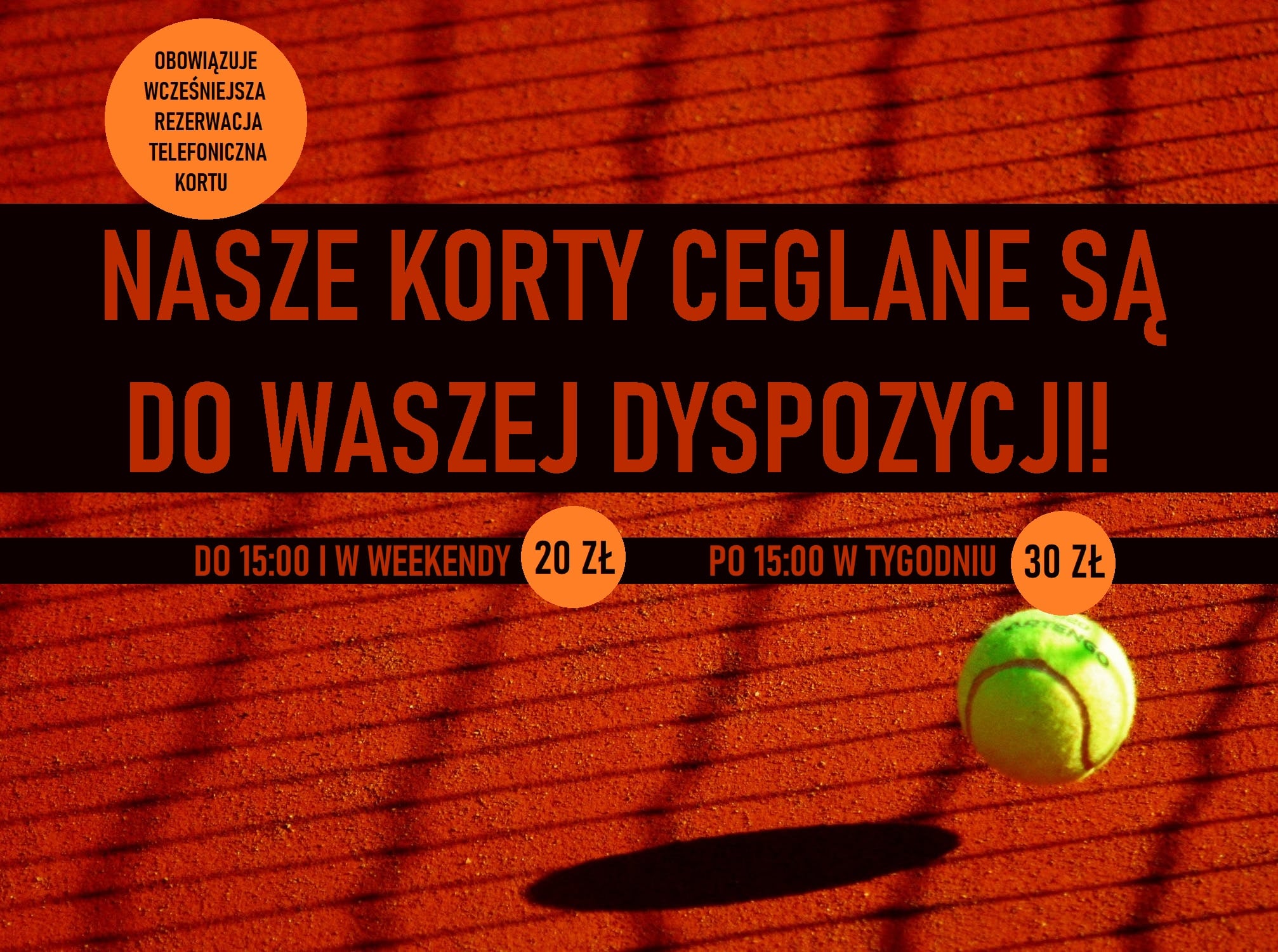 CEGLANE KORTY DO DYSPOZYCJI, Akademia Tenisa Chełmiec - Janusz Stanek, tenis ziemny, korty tenisowe, tenis Nowy Sącz